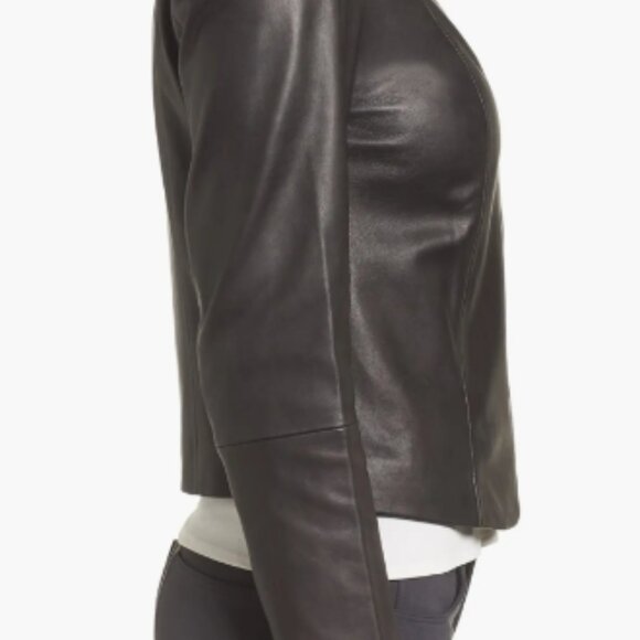 Emerson Rose Zip Front Leather Jacket - Picture 4 of 4